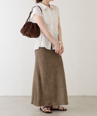 russet 【WEB限定】スエード巾着4WAYショルダーバッグ(CE-1793-WEB) D.Brown
