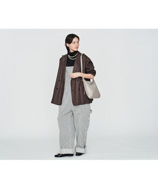 genten フェザートートバッグ　2wayショルダーバッグ ライトグレー