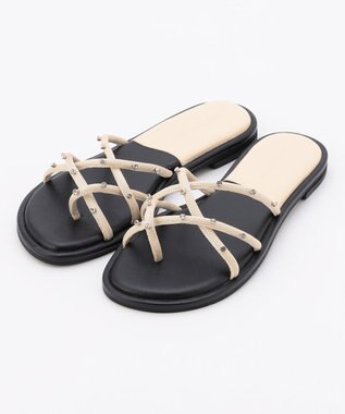 steppi ビジュー トング サンダル エクリュ