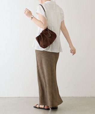 russet 【WEB限定】スエード巾着4WAYショルダーバッグ(CE-1793-WEB) D.Brown