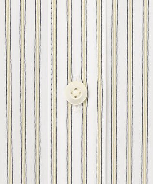 J.PRESS LADIES L 【洗える】BEZ ストライプ シャツカラー ブラウス イエロー系1