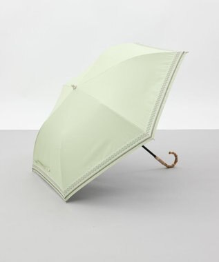 AURORA 【 BLAO（ブラオ）】刺しゅう晴雨兼用傘(折りたたみ傘) ペールグリーン