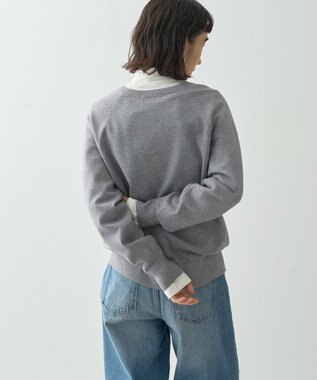 AMERICAN HOLIC バイパチカフタンネックラグランニットプルオーバー Gray Mixture