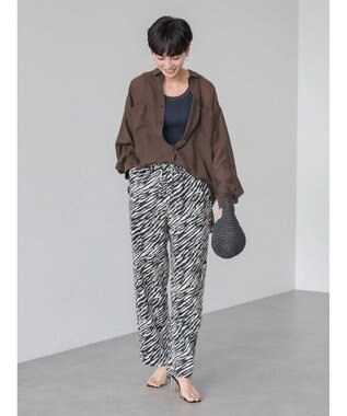 AMERICAN HOLIC シアーＣＯＯＬポケット付きルーズシャツ Brown