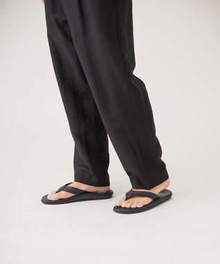 UNFILO MENS 【OCEANS web / YouTube 掲載】ライトウェイトシアー イージーテーパードパンツ ブラック