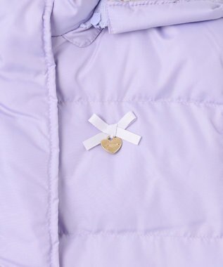 ANY KIDS 【洗濯機OK】中綿 リボン コート ラベンダー