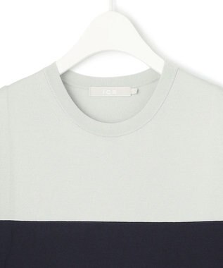 ICB L 【WEB限定カラーあり・接触冷感・UVケア・洗える】 シンセティックハイゲージ ワンピース アイスグレー×ネイビー系