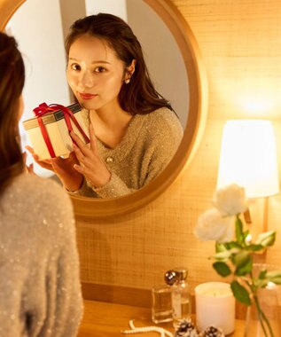 Feroux キラキラシャギー ニット カーディガン ベージュ系