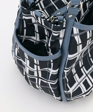 Y'SACCS ドローイングチェック2WAYミニトート ネイビー