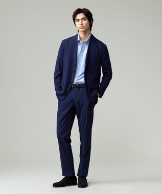 J.PRESS MEN 品格とゆとりの調和【盛夏対応 / 洗える】リラックスセットアップ パンツ ネイビー系