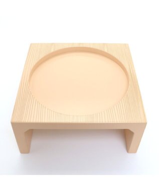 PET PARADISE 木製フードテーブル【大】（フードボウル別売り）M 茶系