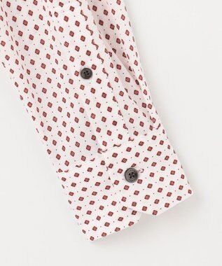 JOSEPH ABBOUD 【綿100％・ストレッチ・イージーケア】コンフォートジャージー プリント シャツ ワイン系5