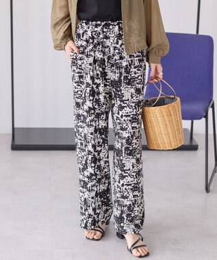 AMERICAN HOLIC アソートギャザー柄パンツ【WEB限定カラー・サイズ有り】 Black