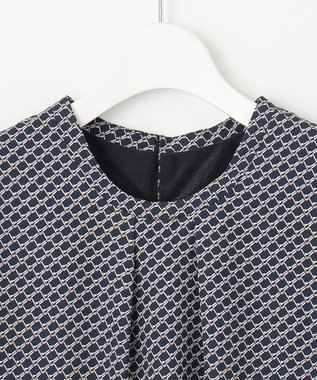 J.PRESS LADIES 【2WAY】幾何プリント ボウタイ カットソー ネイビー系5