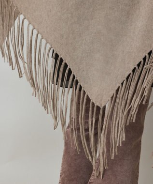 GRACE CONTINENTAL フリンジストール ベージュ