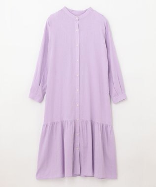 ANY 【洗える】ライトリネンクロス ワンピース パープル