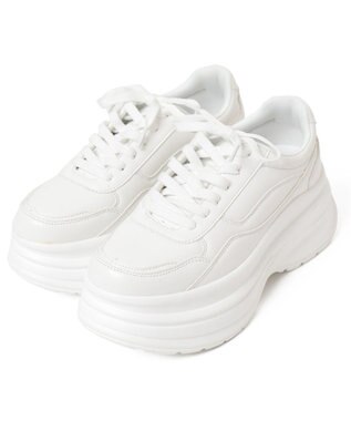 WEGO 厚底ラインスニーカー ホワイト