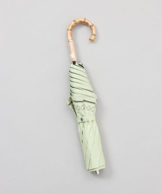 AURORA 【 BLAO（ブラオ）】刺しゅう晴雨兼用傘(折りたたみ傘) ペールグリーン