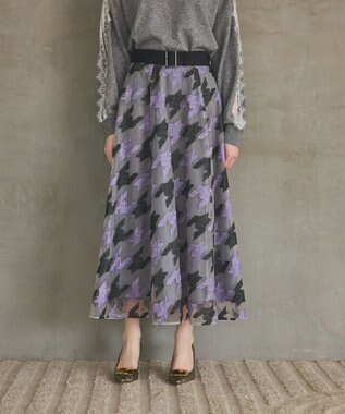 GRACE CONTINENTAL 千鳥刺繍チュールスカート