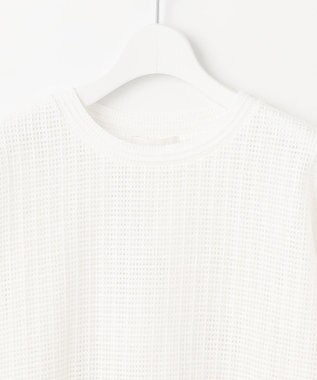 自由区 S 【カタログ掲載・洗える】チェックジャカード カットソー オフホワイト