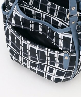 Y'SACCS ドローイングチェック2WAYミニトート ネイビー