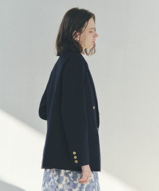 YECCA VECCA 金釦テーラードジャケット Navy