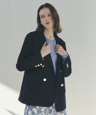 YECCA VECCA 金釦テーラードジャケット Navy