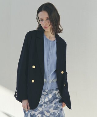 YECCA VECCA 金釦テーラードジャケット Navy