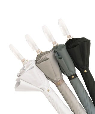 MOONBAT 【一級遮光日傘】LANVIN en Bleu (ランバン オン ブルー)  長傘 フレアフリル 遮光 遮熱 UV キャメル