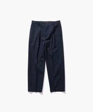 ATON TWIST WOOL LINEN | スタンダードパンツ - UNISEX NAVY