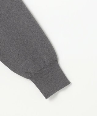 ANY L スウェットライクハーフジップニット グレー