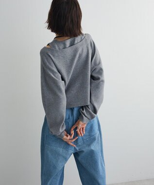 Green Parks SET2点Zipニットカーディガン+アメスリタンク Gray Mixture