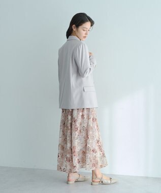 YECCA VECCA 金釦テーラードジャケット Gray Beige