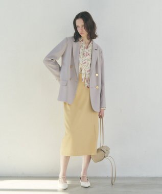 YECCA VECCA 金釦テーラードジャケット Gray Beige