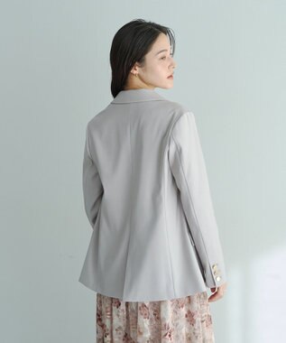 YECCA VECCA 金釦テーラードジャケット Gray Beige