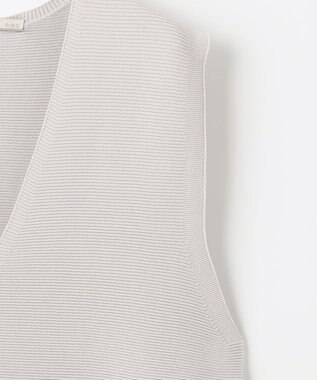 自由区 【洗える】コットンストレッチホールガーメント ベスト ライトグレー系