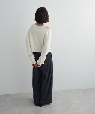 Green Parks SET2点Zipニットカーディガン+アメスリタンク Ivory