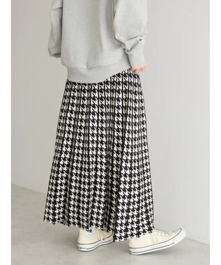 AMERICAN HOLIC ニットプリーツライクチェックスカート Hounds Tooth