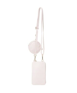 Maison de FLEUR ミニポーチ付きエンボスロゴミニショルダー Pink