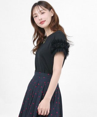 TOCCA 【星風まどかコラボ】DOT GARLAND Tシャツ ブラック系