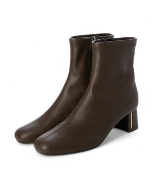 Riz raffinee <Riz raffinee>ストレッチショートブーツ ダークブラウン