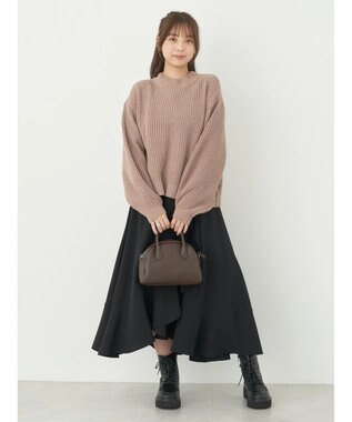 earth music&ecology マットベロアモールプルオーバー Mocha