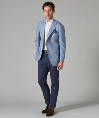 GOTAIRIKU ウエストアジャスター/折り目加工/吸汗速乾/洗える【ビジネス対応】クールマックスパンツ（24年モデル） ネイビー系