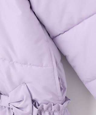 ANY KIDS 【洗濯機OK】中綿リボンコート ラベンダー