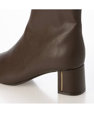 Riz raffinee <Riz raffinee>ストレッチショートブーツ ダークブラウン