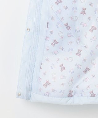 ANY KIDS 【洗濯機OK】中綿Aラインロングコート サックスブルー