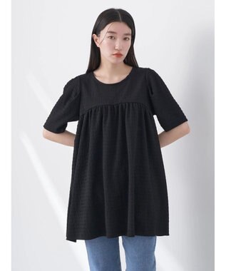 earth music&ecology ジャガードギャザーチュニック