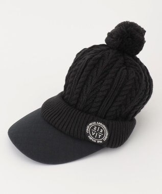 23区GOLF 【WOMEN】つば付きニット キャップ ブラック系