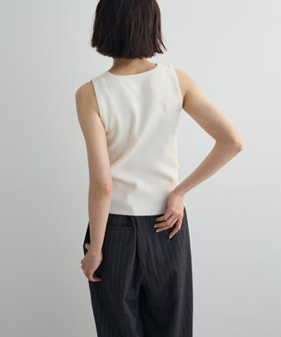 Green Parks SET2点Zipニットカーディガン+アメスリタンク Ivory