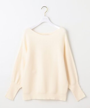 ANY SIS 【洗える・セットアップ可】アンチピリングドルマン畔 ニット アイボリー